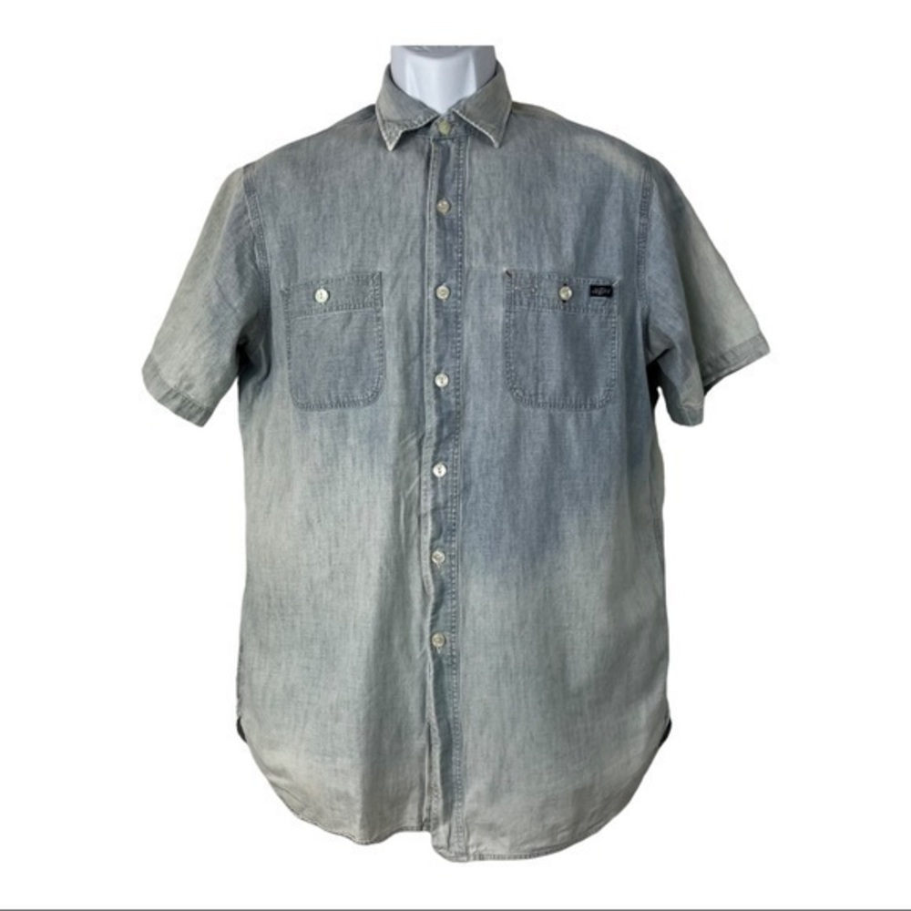 Polo Ralph Lauren Men Casual SHIRT Buttons Down Denim Shirt Sz M